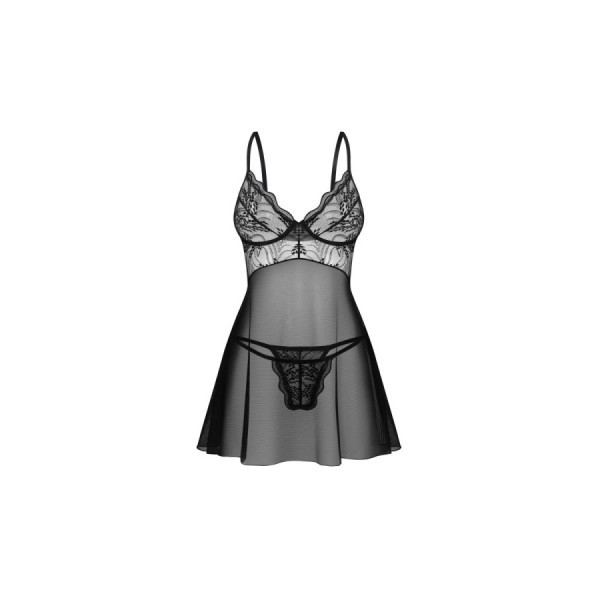 Perisia babydoll et string - Noirs